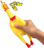 Squeeze Chicken Toy Rubber Chew Pet Dog Bite Funny Screaming Shrilling Squeaker