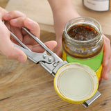 2x Bottle Opener Multifunctional Beer Adjustable Stainless Steel Jar Lid Gripper