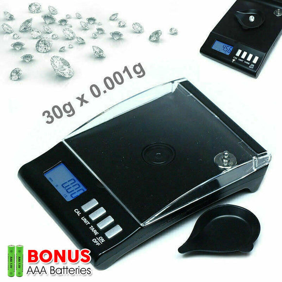 0.001g 30g High Precision Pocket Jewellery Scale Milligram Electronic Digital