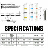 800pcs Solder Seal Sleeve Heat Shrink Butt Wire Connectors Terminals Waterproof