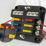 23PC 6 Way Blade Fuse Box Block Holder LED Indicator Light 12V/32V Car Marine