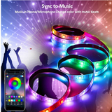 2x 5M Bluetooth LED Strip Light 5050 RGB Color Changing Waterproof Music USB 5V