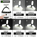 Portable Solar Camping Light LED Lantern Tent Lamp USB Rechargeable Outdoor