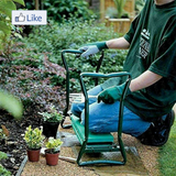 GARDEN KNEELER PADDED PAD SEAT STOOL 2 in1 GARDENING WORK 6 TOOLS + 2 POUCHES