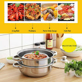 4 /5 Tier Stainless Steel Steamer Meat Vegetable Cooking Steam Pot Kitchen Tool