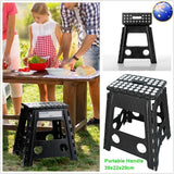 39cm Portable Folding Step Stool Ladder Non slip Caravan Camping Chair Durable