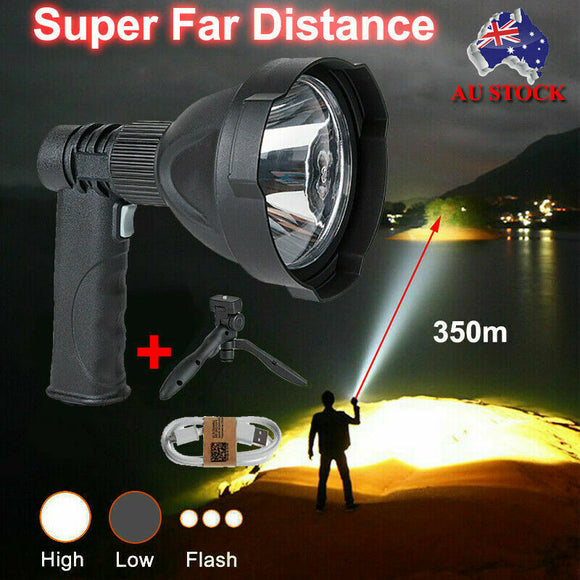 LED Handheld Spotlight Rechargeable Hunting Camping Flashlight Torch Spot Light