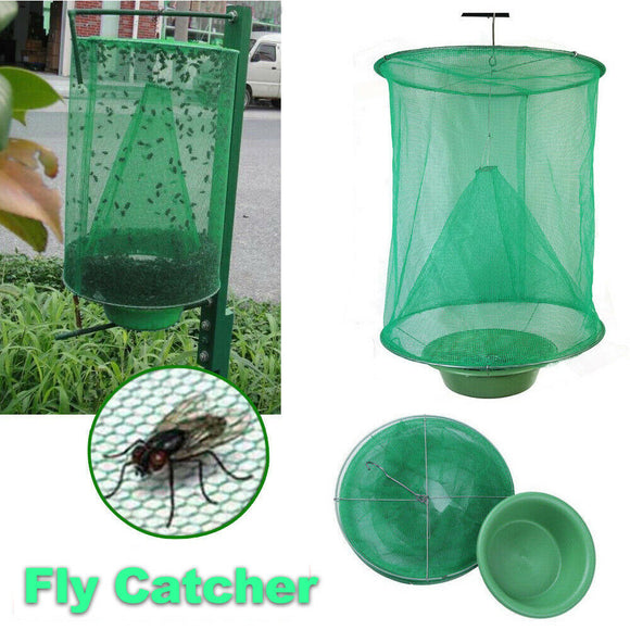 Reusable Insect Killer Net Fly Trap Cage Trap Outdoor Ranch Pest Hanging Catcher