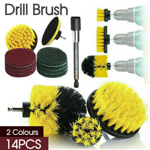 14PC Drill Brush Tub Clean Electric Grout Power Scrubber Cleaning Combo Tool Kit