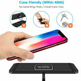 Car QI Wireless Fast Charging Charger Mat Non-Slip Pad Holder For Smart Phones