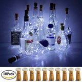 10pcs Bottle Light Cork Shape String Fairy Lamp 15LEDs Festival Xmas Valentines