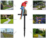 Decor Lamp Solar Torch Led Parrot Light Waterproof Garden Yard Lantern Bird Path