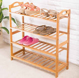 Multiple Layers Natural Bamboo Organizer Shoe Rack Storage Household Shelf Stand