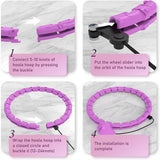 24 Knots Smart Hula Hoop Fitness Detachable Hoops Weight Hoola Hoops