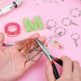 100Pcs Bulk Split Metal Key Rings Keyring Blanks With Link Chains For Craft DIY