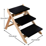 3 Steps Foldable Pet Dog Cat Ramp Portable 2-in-1 Stairs Ladder Cover