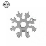 3x Multi-tool 18in1 Stainless Snowflake Keychain Wrench Screwdriver Bottle Opener