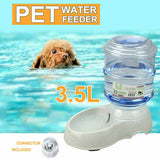 3.5L Automatic Pet Water Feeder Dog Cat Large Bowl Bottle Dispenser Plastic