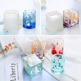 2PCS Silicone Mold Resin Epoxy Making Crystal Crafts Brush Pot Pen Holder Mould