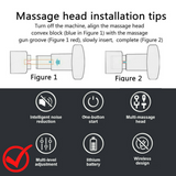 7 Heads Massage Gun Vibration Muscle Therapy Percussion Tissue Massager