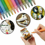 24 Colours Acrylic Paint Pens For Rock Painting Stone Ceramic Glass Rock Markers