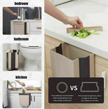 Hanging Folding Waste Bin Kitchen Garbage Can Cabinet Rubbish Container Box Home