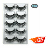 5 Pairs Fake Eyelashes Eye Lashes 3D Mink Natural Thick False Makeup Extension