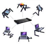 Portable Foldable Laptop Stand Desk Table Tray Adjustable Sofa Bed Mouse Pad