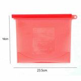 4pc Silicone Food Storage Bags Leakproof Zip Seal Stand Reusable Set Pouch Fresh
