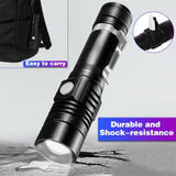 2X 60000lm LED Flashlight Torch For Bike Mount USB Rechargeable CREE T6 XM-L