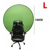 142CM Pop-up Green Screen Round Background Cloths+LED Light Room Photography