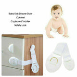 20Pcs Child Kids Baby Safety Lock For Door Drawers Cupboard Cabinet Adhesive