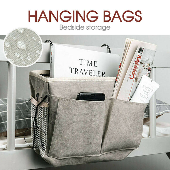 Bedside Caddy Hanging Storage Bed Holder Couch Organizer Container Bag Pocket