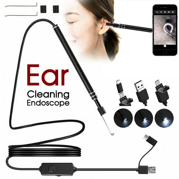 3 in 1 USB 5.5mm Camera HD Digital Visual Ear Spoon Ear Cleaning Endoscope