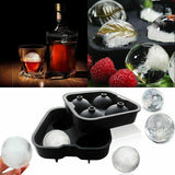 Large Ice Cube Tray Ball Maker Big Silicone Mold Sphere Whiskey Round Mould DIY