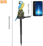 Decor Lamp Solar Torch Led Parrot Light Waterproof Garden Yard Lantern Bird Path