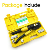 8 Ton Hydraulic Crimper Cable Wire Force Crimping Tool Kit With 9 Die Power