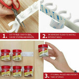 2/4/8x Kitchen Spice Gripper Strip Jar Rack Organiser Storage Holder Wall
