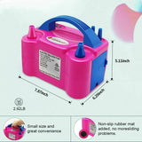 Electric Balloon Pump Inflator 600W Power 2 Nozzles Portable + 20x Balloon