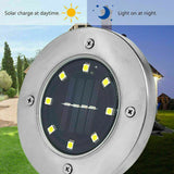 4Pcs Solar Powered LED Buried Inground Recessed Light Garden Outdoor Deck Path