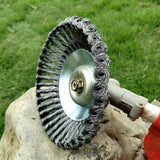 8" Weed Brush Steel Wire Trimmer Wheel Garden Lawn Mower Head Tool Grass Cutter