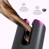 Auto Cordless Rotating Hair Curler Hair Waver Curling Iron Wireless LCD Ceramic