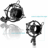 Microphone Suspension Boom Scissor Arm Stand with Pop Filter Shock Mount