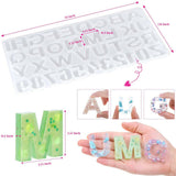 172x Alphabet Number Silicone Pendant Necklace Jewelry Resin Mould Casting Craft