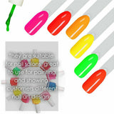 200x Swatch Sticks False Fake Nail Polish Color Display Wheel Chart Ring Tips