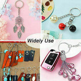 100Pcs Bulk Split Metal Key Rings Keyring Blanks With Link Chains For Craft DIY