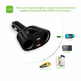 2pcs LCD Car Dual USB Charger Cigarette Lighter Socket Splitter Power Adapter