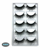 5 Pairs Fake Eyelashes Eye Lashes 3D Mink Natural Thick False Makeup Extension