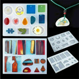 289PCS Silicone Pendant Mold Necklace Jewelry Resin Mould Casting Craft Handmade