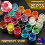 Mica Powder 20pcs Epoxy Resin Dye Pearl Natural Mica Pigment Mineral Powder